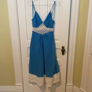 Blue with lace summmer dress